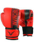 Invincible Tejas Fitness Training Synthetic Leather Boxing Gloves for Men & Women (Red-Black)