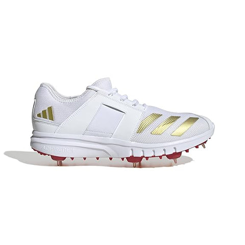 Adidas Howzat Spike 20 Cricket Shoes (FTWWHT/GOLDMT/PURRUB)