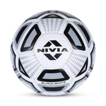 NIVIA Black & White Rubberized Stitched 32 Panel Football