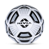 NIVIA Black & White Rubberized Stitched 32 Panel Football