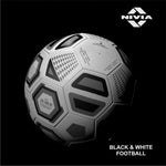 NIVIA Black & White Rubberized Stitched 32 Panel Football