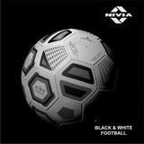 NIVIA Black & White Rubberized Stitched 32 Panel Football