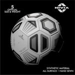 NIVIA Black & White Rubberized Stitched 32 Panel Football