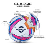 Nivia Classic 2.0 Football, Rubberized Stitched, 32 Panel, Suitable for Hard Ground Without Grass,Training Football,for Men,Women,Size - 5 (Multicolour)