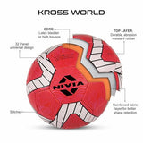 Nivia Kross World England Training 32 Panels Football to Play On Both Natural and Artificial Grass