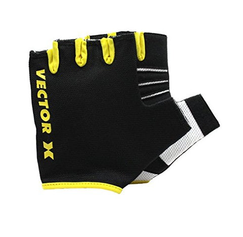 Vector X VX-450 Fingerless Gloves for Training and Riding (Black)