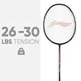 Li-Ning Super Series 2020 strung Graphite Badminton Racket (Black/Orange) with Free Full Cover
