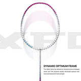 Li-Ning AX FORCE 9 strung Badminton Racket (White/Pink) with Free Full Cover
