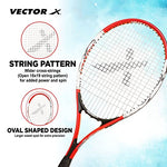 Vector X Vxt 520 27 inches Senior Strung Tennis Racquet with 3/4th Cover