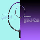 Li-Ning AX FORCE 9 strung Badminton Racket (Black/Purple) with Free Full Cover
