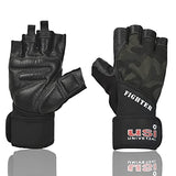 USI UNIVERSAL THE UNBEATABLE Fighter Fitness Gym Gloves (Navy)