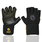 USI Universal THE UNBEATABLE Fitness Gym Gloves (Black/Yellow)