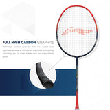 Li-Ning AIR FORCE 77 G2 strung Carbon Fibre Badminton Racket (Navy/Red) with Free Full Cover