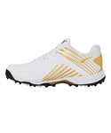 Puma Mens 22 Fh Rubber Vk Cricket Shoe (White-Gold-Black)