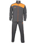 SHIV NARESH Spandex Stretchable Tracksuit (Grey-Orange)