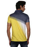 SHIV NARESH Spandex T-Shirt (Grey-Yellow)