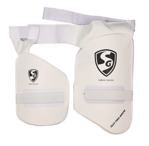 SG Test Pro Thigh Pad (Combo) White - Setsons.in