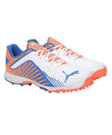 Puma Mens 22 Fh Rubber Vk Cricket Shoe (White-Bluemazing-Neon Citrus)